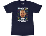 Personalised 40th Birthday Party T-shirt Custom Photo Confetti Shirt