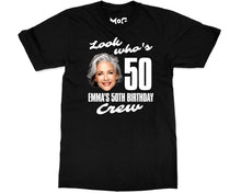 Look Who's 50 Custom Face Birthday T-shirt Personalised Photo Gift Tee