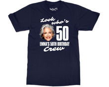 Look Who's 50 Custom Face Birthday T-shirt Personalised Photo Gift Tee