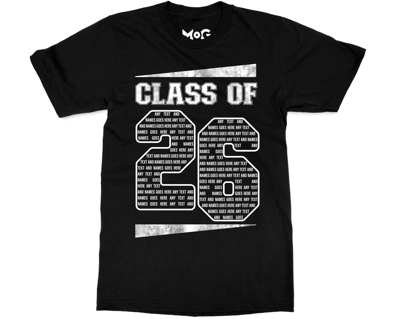 Personalised Class of 2026 Leavers T-shirt Custom Graduation Party Tee