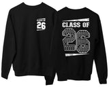 Class of 26 Custom Name Sweatshirt 2026 Leavers Personalised Jumper