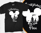 Disneyland Mickey Minnie Personalised Unisex T-shirt, Matching Family Shirt, Customised Top for Disney Lover, Birthday Gift for Him/Her