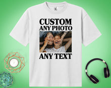Personalised Retro Photo Oversized T-shirt Custom Portrait Unisex Tee