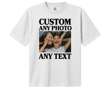 Personalised Retro Photo Oversized T-shirt Custom Portrait Unisex Tee