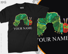 Personalised Kids Name Hungry Caterpillar T-Shirt World Book Day Cute Custom Very Hungry Caterpillar Boys/Girls Costume Reading Gift Tee Top