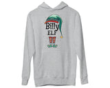 Funny Elf Christmas Hoodie, Custom Name Personalised Family Group Hoody Jumper
