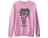 Funny Elf Christmas Sweatshirt, Custom Name Personalised Family Matching Sweater