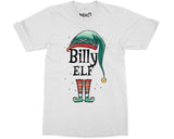 Funny Elf Christmas T-shirt, Custom Name Personalised Xmas Family Matching Tee