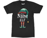 Funny Elf Christmas T-shirt, Custom Name Personalised Xmas Family Matching Tee