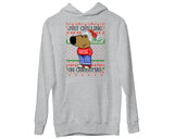 Chill Guy Christmas Hoodie Viral Cartoon Dog Meme Hoody Funny Xmas Top