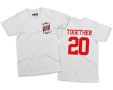 Personalised matching King and Queen of hearts T-Shirts Couple's together since Slogan His and Hers Gift Tops