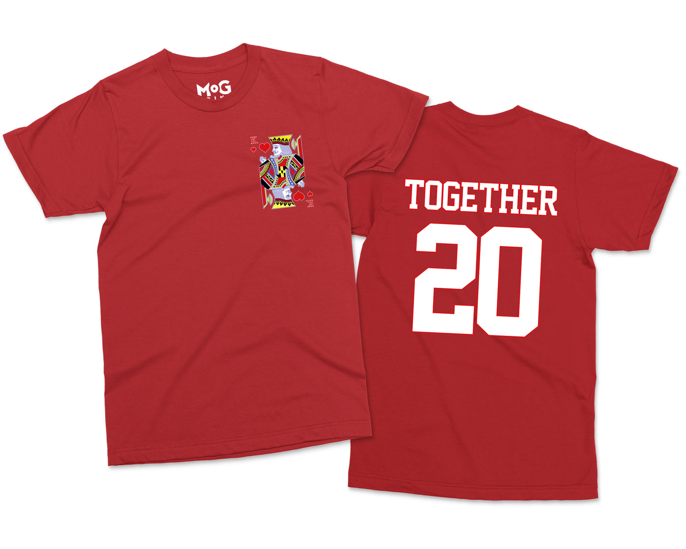 Personalised matching King and Queen of hearts T-Shirts Couple's together since Slogan His and Hers Gift Tops