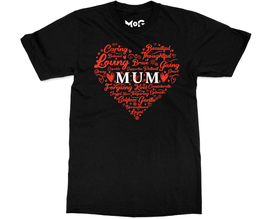 Mum Heart T-shirt Inspirational Mom Life Shirt Mother's Day Gift Tee