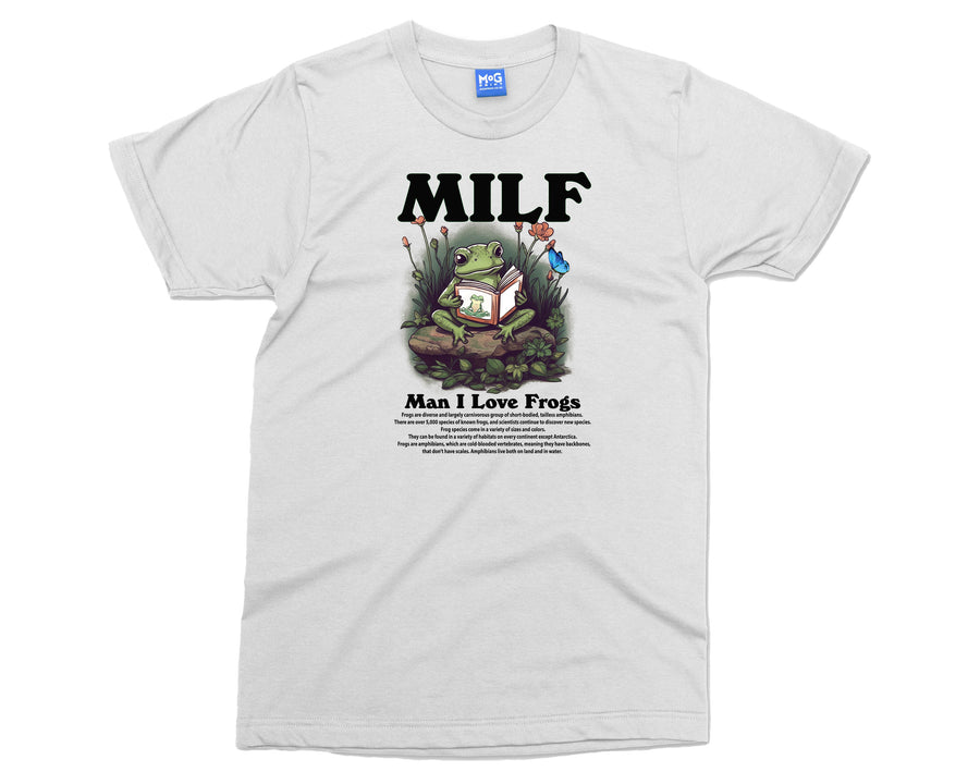 MILF - Man I Love Frogs T-shirt for Men Amphibian Lovers Gifts Funny Joke Tee