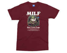 MILF - Man I Love Frogs T-shirt for Men Amphibian Lovers Gifts Funny Joke Tee