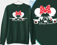 Matching Family Disney Bound Mickey Plan Printed Sweatshirt, Disneyland Vacation Jumper, Mickey & Minnie Bounding Disney Trendy Sweatshirt