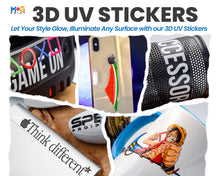 Custom UV 3D Transfer Stickers for Logo Branding & Packaging, Design Your Own