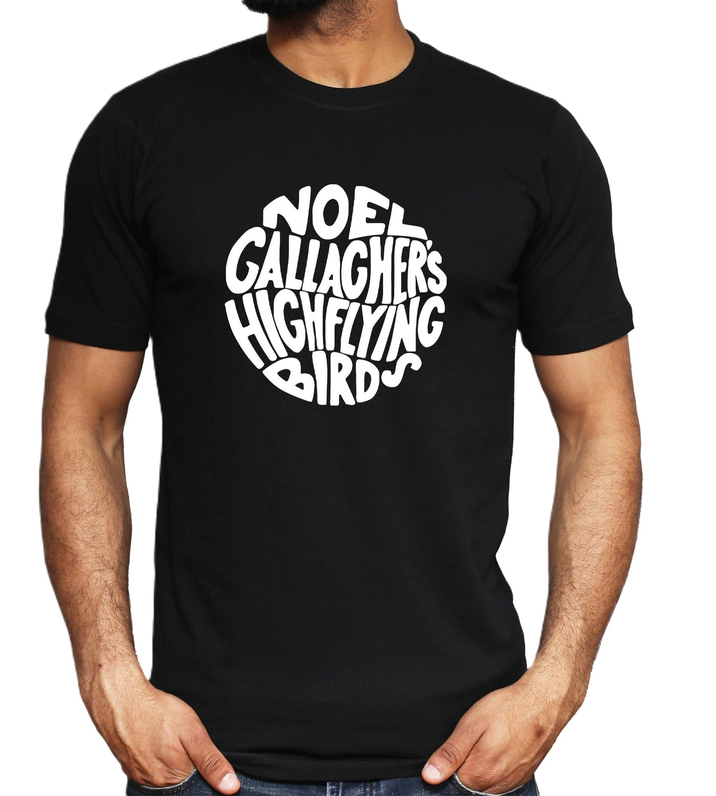 Noel Gallager Inspired T-shirt Retro Classic Music Rock Band Tee Festival Rave Top