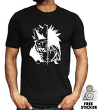 Naruto vs Sasuke Manga Art T-shirt Uzumaki Uchiha Japanese Anime Tee