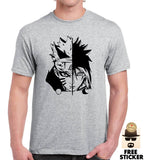 Naruto vs Sasuke Manga Art T-shirt Uzumaki Uchiha Japanese Anime Tee