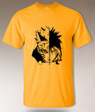 Naruto vs Sasuke Manga Art T-shirt Uzumaki Uchiha Japanese Anime Tee