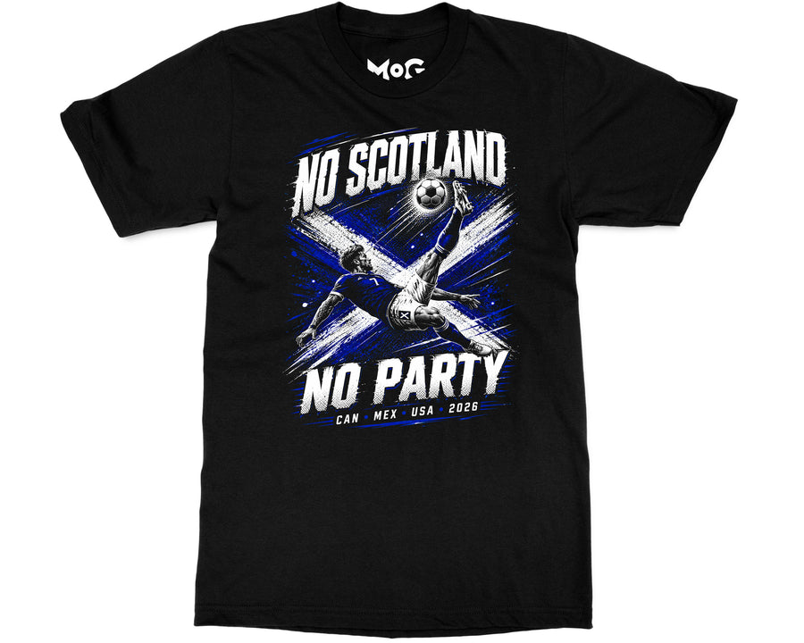 No Scotland No Party T-shirt Funny Scottish World Football Cup Fan Tee