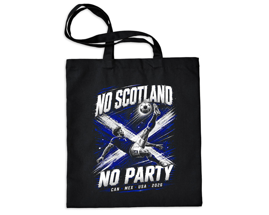 Funny No Scotland No Party Tote Scottish World Football Cup Canvas Bag