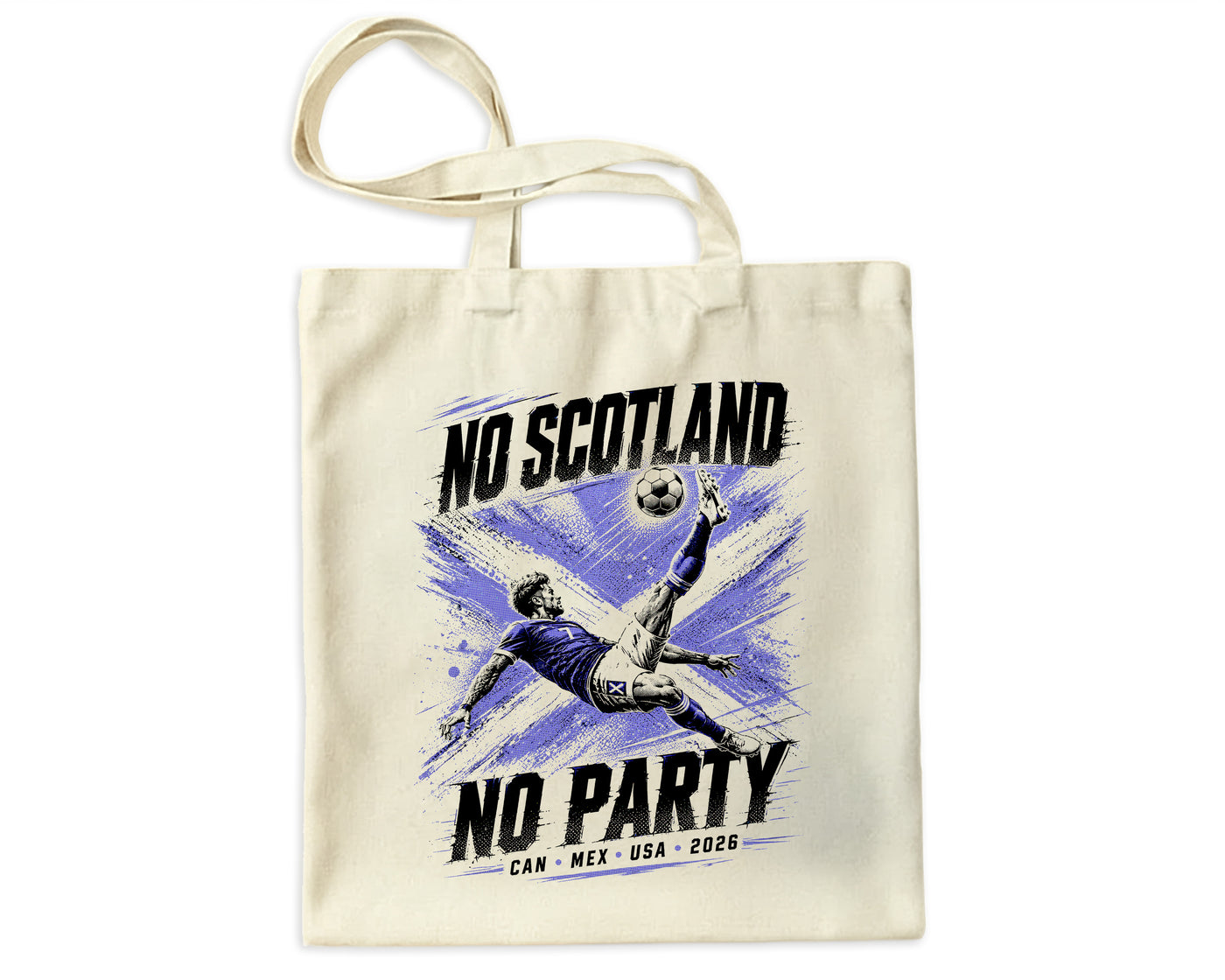 Funny No Scotland No Party Tote Scottish World Football Cup Canvas Bag