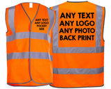 Custom Logo Hi-vis Vest Reflective High Visibility Safety Jacket