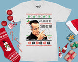 Watch It Santa Funny Paulie T-shirt Ugly Christmas Joke Gift Tee Top
