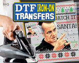 Sopranos Ugly Christmas Joke Watch It Santa Paulie Iron On Transfer For T-shirt