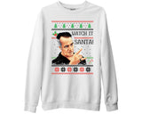 Funny Watch It Santa Sweater Sopranos Paulie Meme Ugly Christmas Sweatshirt