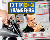 Sopranos Ugly Christmas Joke Watch It Santa Paulie Iron On Transfer For T-shirt