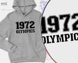 1972 Olympics Hoodie, Miss Trunchbull Costume Retro Classic Movie Inspired, World Book Day, Funny Fancy Dress Jumper, Unisex All Sizes Hoody