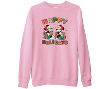 Happy Holidays Disney Sweatshirt | Christmas Mickey Minnie Top Xmas Gift