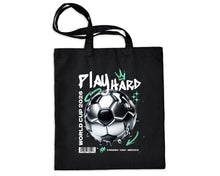 Play Hard Football World Cup 2026 Tote Canada USA Mexico Canvas Bag