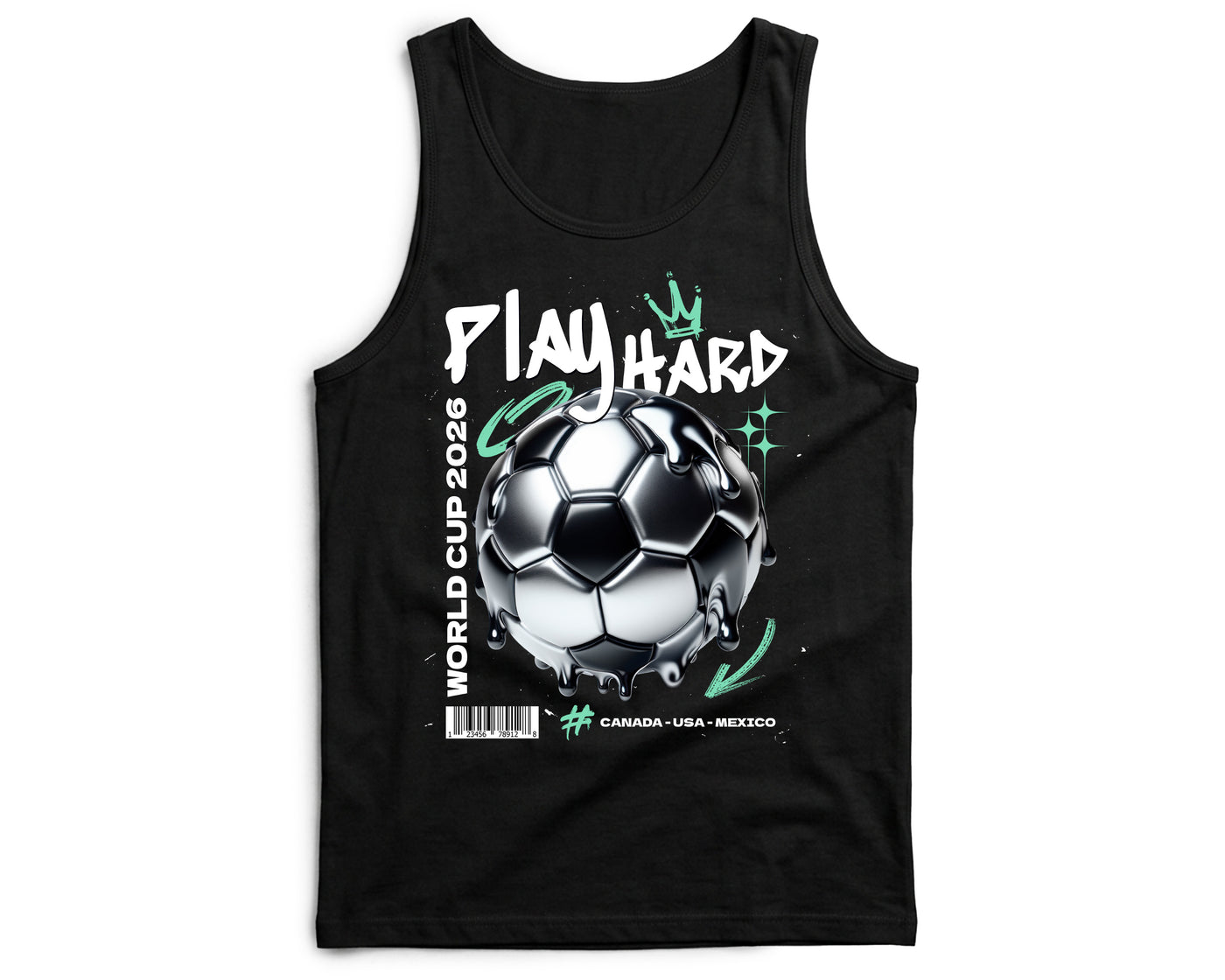 Play Hard Football World Cup Vest Canada USA Mexico Streetwear Tank