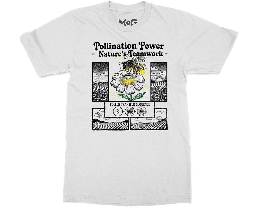 Pollinator Bee Wildflower Garden T-shirt Botanical Nature Lovers Tee