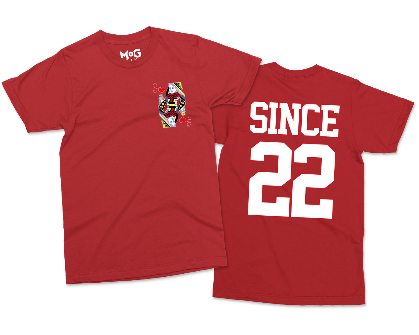 Personalised matching King and Queen of hearts T-Shirts Couple's together since Slogan His and Hers Gift Tops