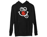 Red Nose Day Hoodie Googly Eyes Tongue Out School Jumper