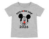 Red Nose Day T-shirt Kids Mickey Minnie Matching Teachers Students Top