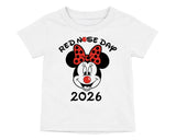 Red Nose Day T-shirt Kids Mickey Minnie Matching Teachers Students Top