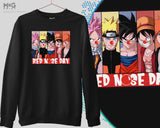 Red Nose Day 2026 Sweatshirt Anime Heroes Kids Adults Manga Fans Gifts