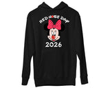 Mickey Minnie Face Red Nose Day 2026 Hoodie Matching Top Disney Gifts