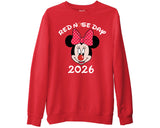 Mickey Minnie Face Red Nose Day 2026 Sweatshirt Matching Disney Gifts