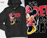 Mickey Minnie Mouse Red Nose Day Hoodie School Event Jumper