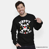 Happy Red Nose Day Sweatshirt Kids Scary Skull Jumper School Event Top