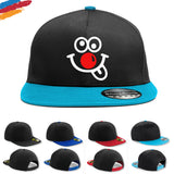 Red Nose Day Snapback Hat Funny Kids Emoji Child Care Homes Event Hat