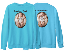 Custom Photo Sweatshirt Personalised Own Picture Text Hen Party Birthday Jumper
