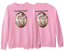 Custom Photo Sweatshirt Personalised Own Picture Text Hen Party Birthday Jumper